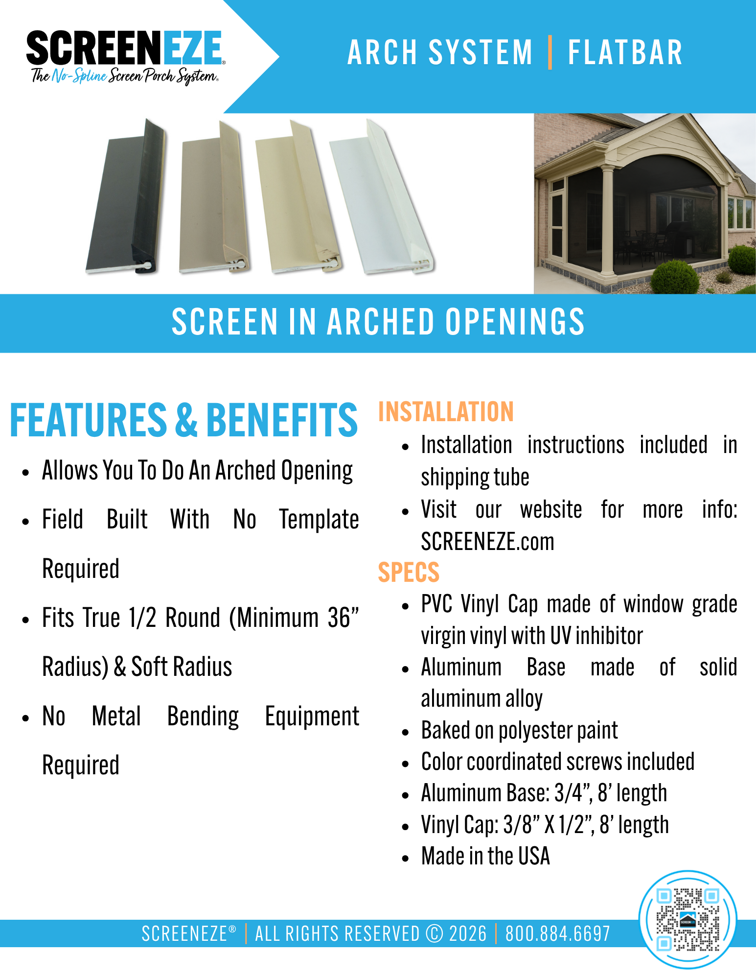 SCREENEZE | No-Spline Screen Porch Systems